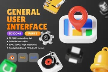 3D立体插画素材用户界面通用用户界面 (第2部分)模型