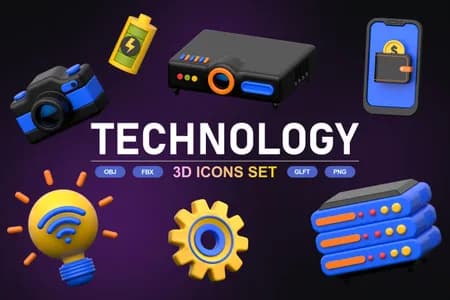 3D插画素材科学技术科学技术