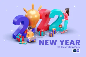 3D免扣素材节日新年