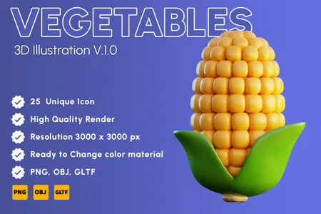 3D立体免扣素材食物饮料蔬菜V.1.0模型