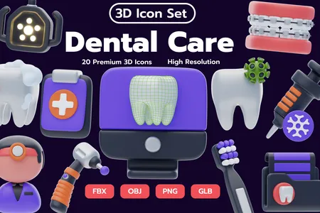 3D立体免扣素材医疗保健牙科护理模型